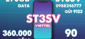 Đăng ký gói cước ST3SV Viettel miễn phí 270GB data dùng 3 tháng
