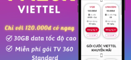 Đăng ký gói cước TV120K Viettel miễn phí 30GB, Free TV360 cả tháng