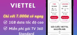 Đăng ký gói TV7K Viettel nhận 1GB data + Free gói TV360 Standard