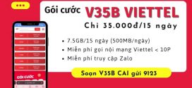 Đăng ký gói cước V35B Viettel Miễn Phí 7.5GB và gọi thả ga 15 ngày