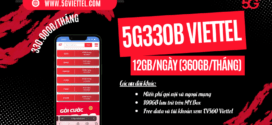 Đăng ký gói 5G330B Viettel miễn phí 12GB/ngày, gọi và các tiện ích khác