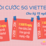 Tổng hợp các gói cước 5G Viettel 15 ngày giá rẻ cho thuê bao di động